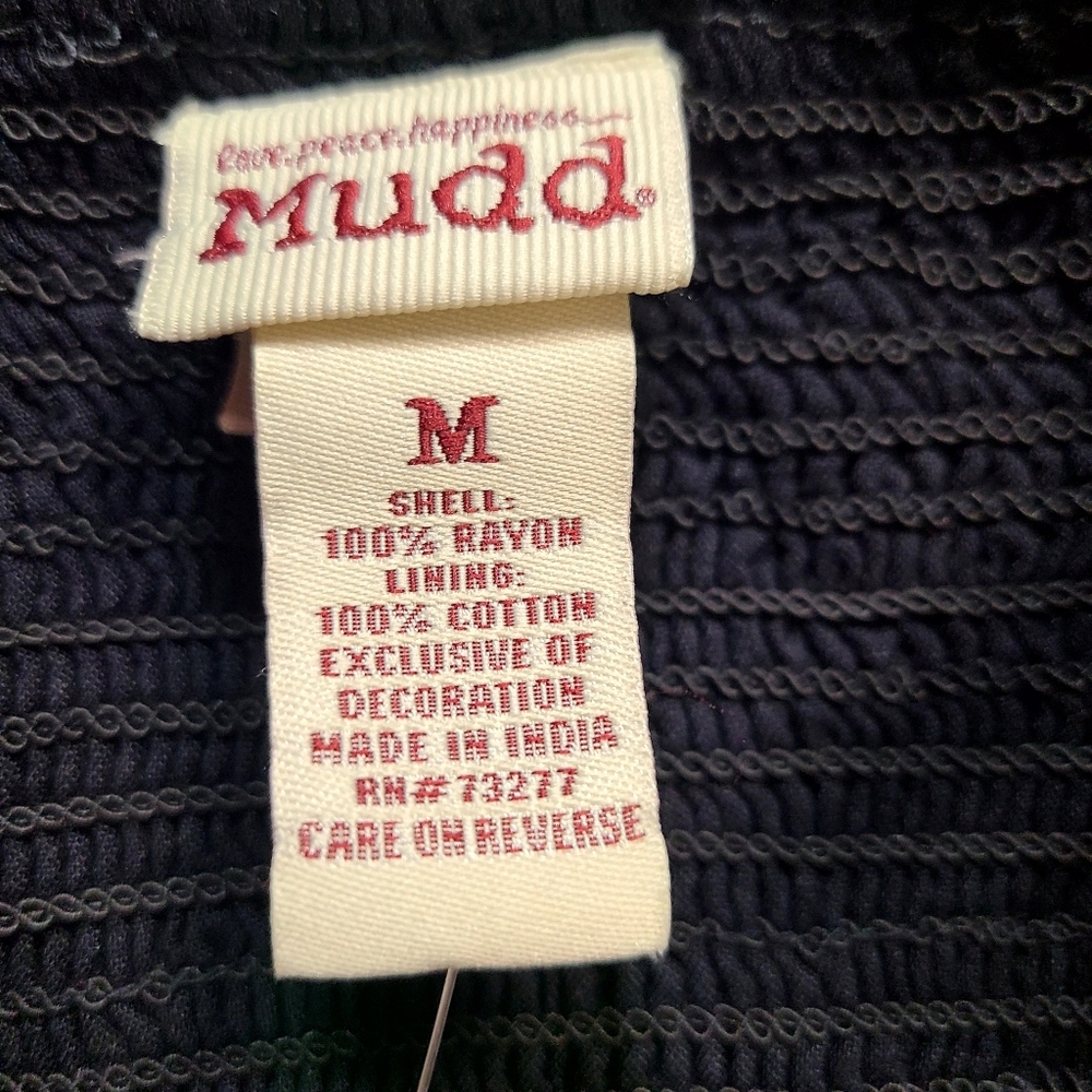 Mudd Black Dress w/Colorful Embroidered Design on Front, Size Medium , NWT - Picture 10 of 10